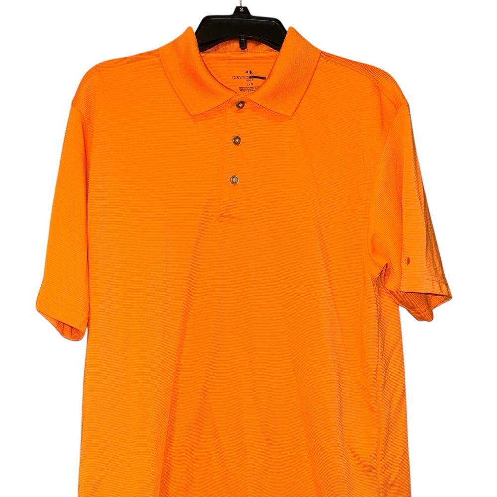 Grand Slam Golf Polo‎ Shirt Mens Large Orange Performance Casual
